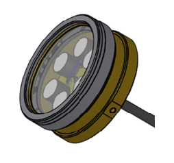 Прожектор 6-диодный ППД 6/36, RGBW LED, 36W, нерж.cталь, латунь